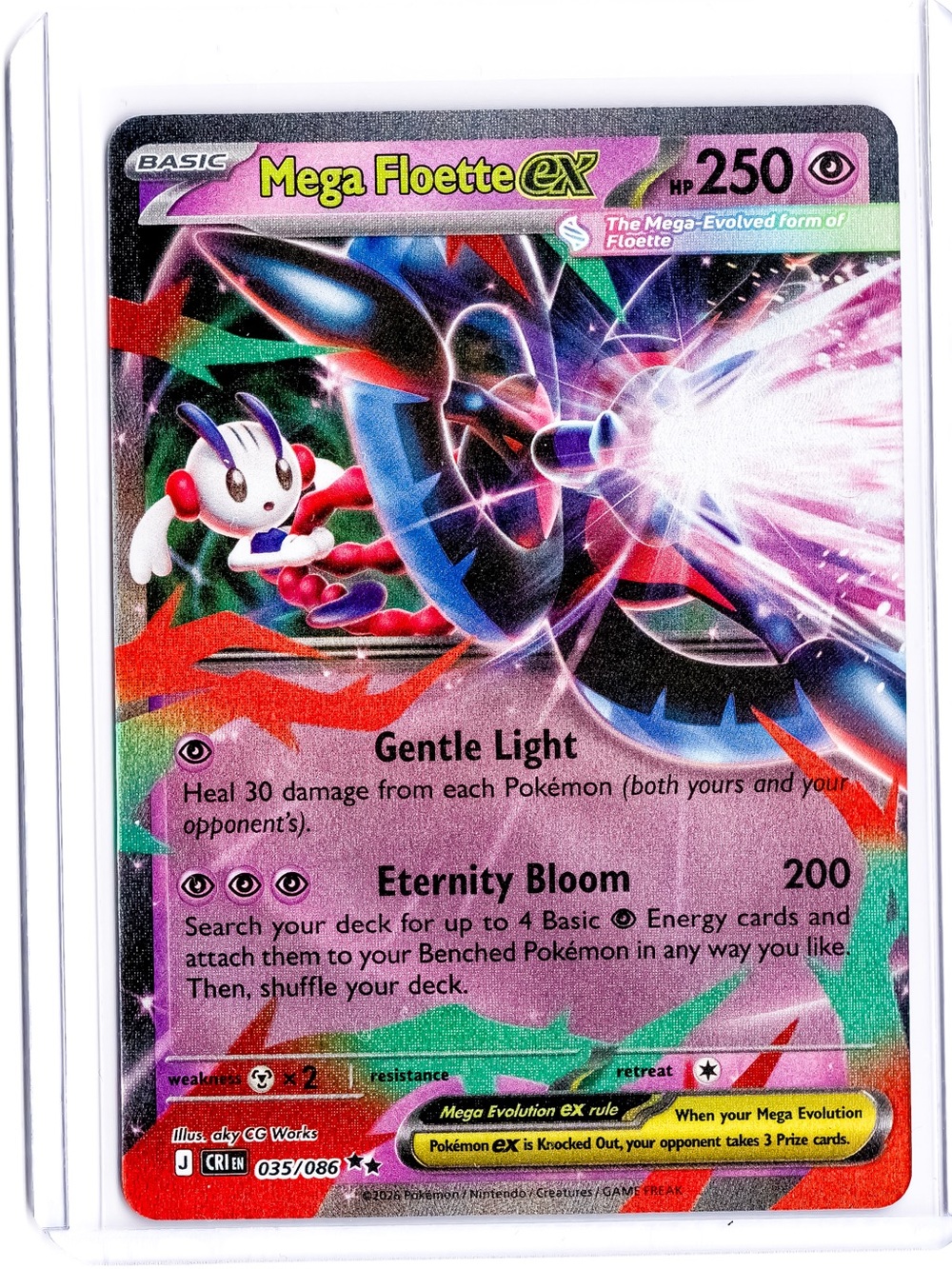 Mega Floette 035/086 EX Chaos Rising NM Pokemon Trading Card
